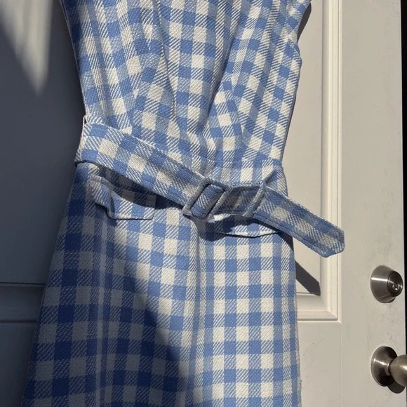Ann Taylor Baby Blue Gingham Petite Dress - Picture 4 of 8